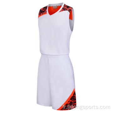 Fashion chaude 100% Jersey de basket-ball vierge en polyester